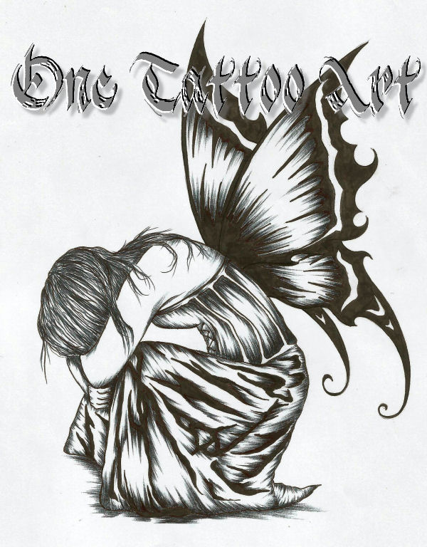 One tattoo gothica