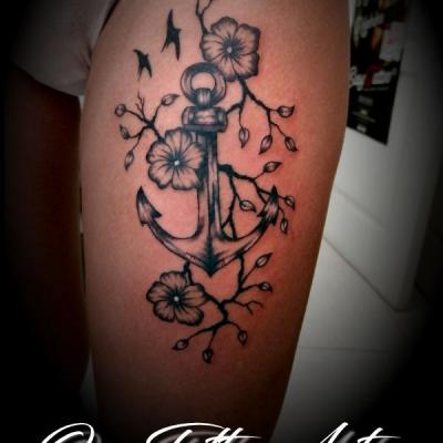 Ancre tatouage femme one tattoo art