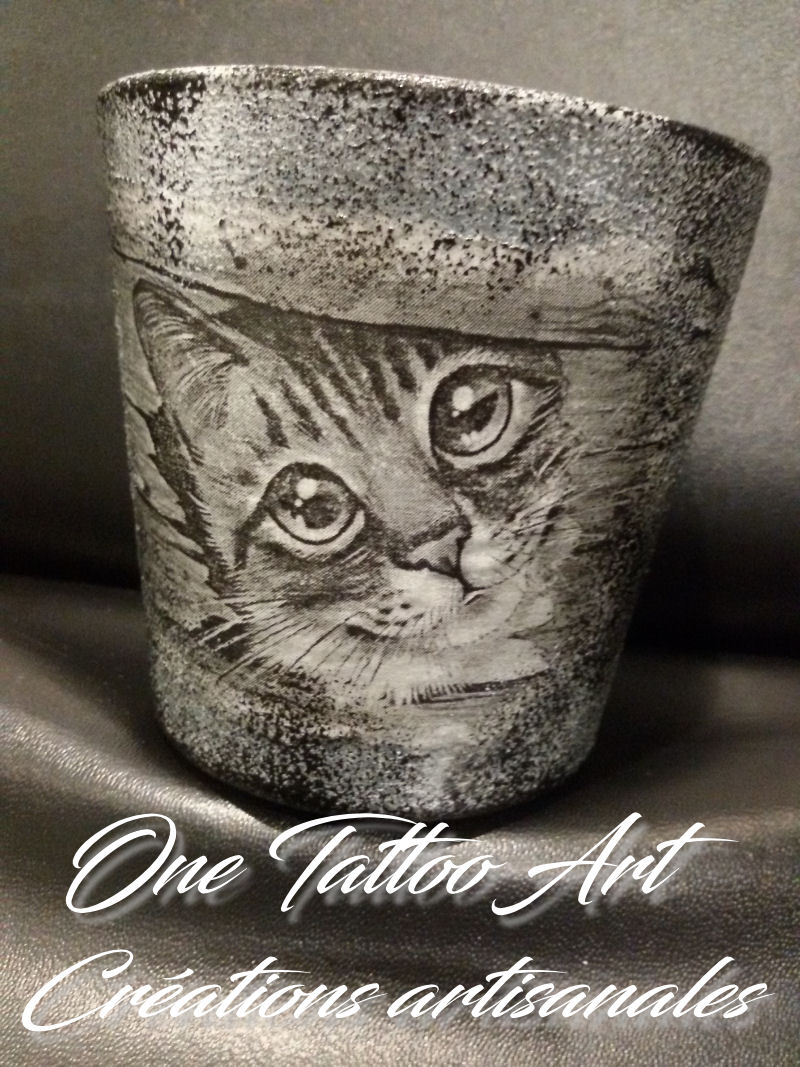 bougie personnalisée - one tattoo art - chat