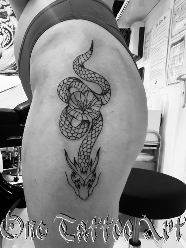 Dragon liner one tattoo art