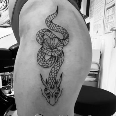 Dragon liner one tattoo art