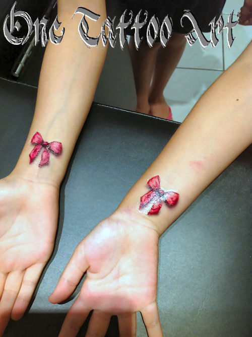 ephemere noeud papillon - one tattoo art