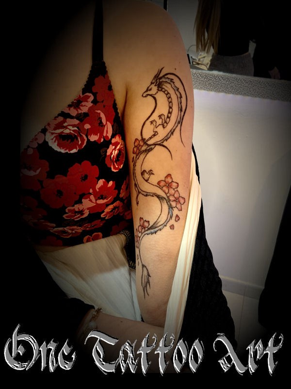 One peace dragon tattoo one tattoo art