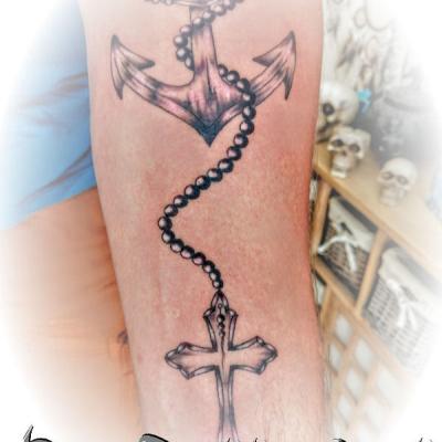 one tattoo art - tatouage ancre