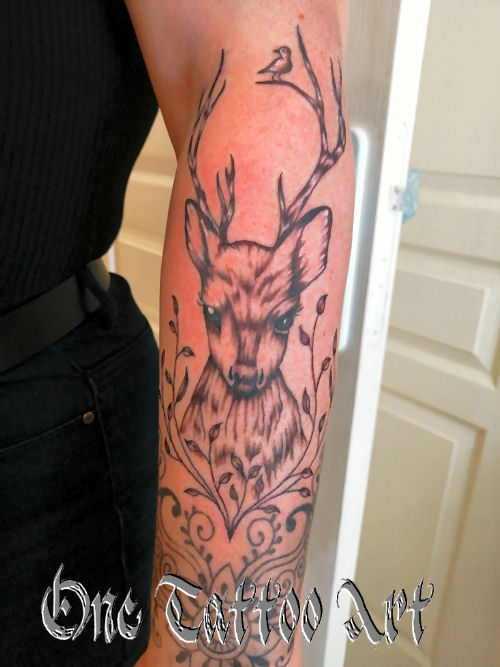 one tattoo art - tattoo cerf