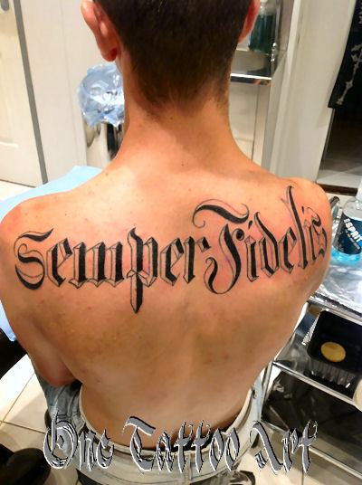 semper fidelis One tattoo art