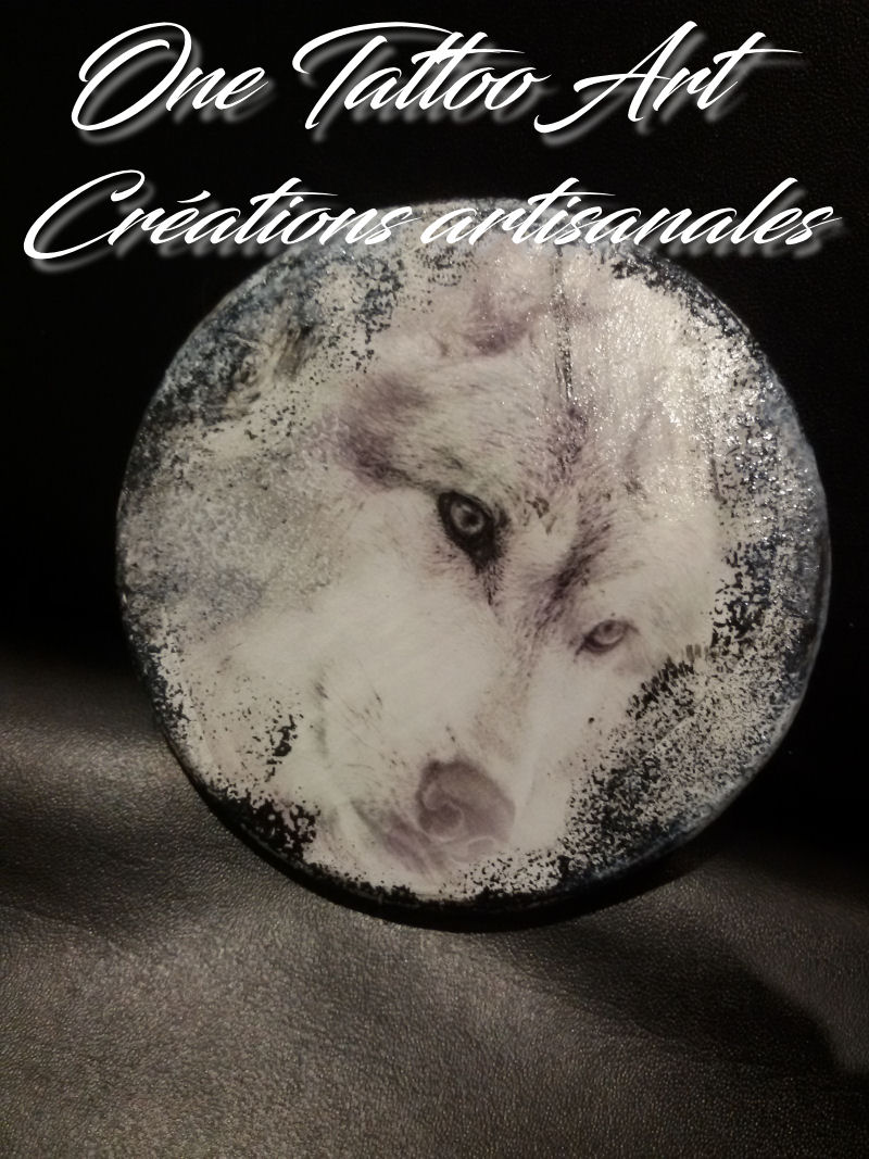 sous-verres - tete de loup - one tattoo art