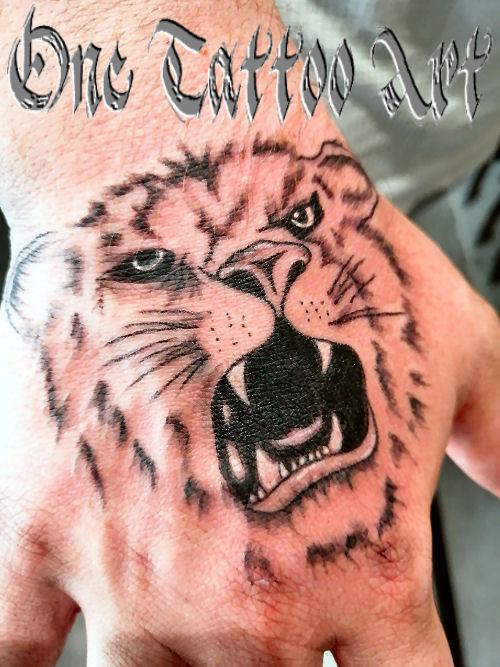 tattoo tête de lion - one tattoo art