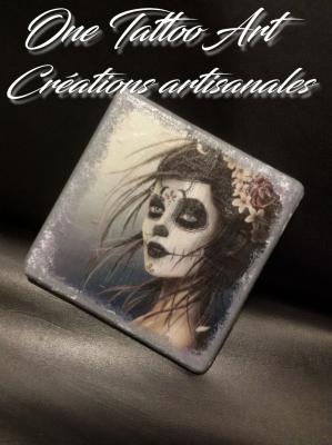 Sous verres calavera one tattoo art 1